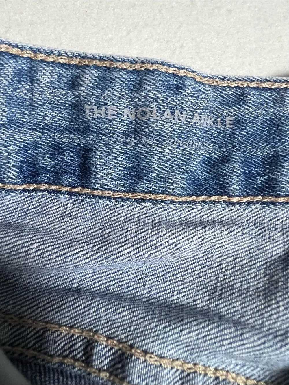 AG Anthropologie Womens Slim Straight Blue Denim Jeans- Nolan Ankle